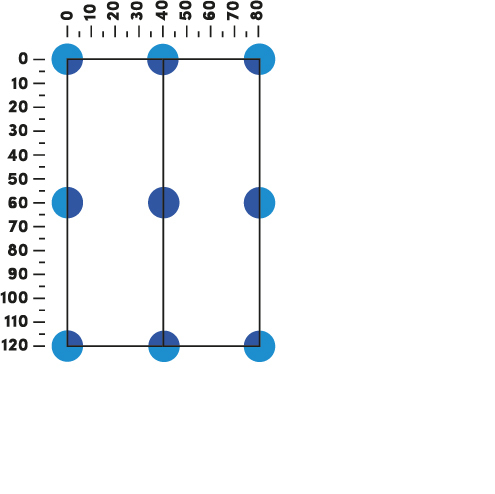 Laying diagram of the plates with Pedestal