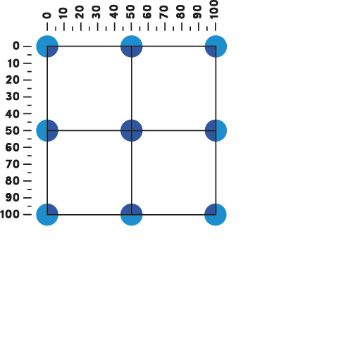 Laying diagram of the plates with Pedestal