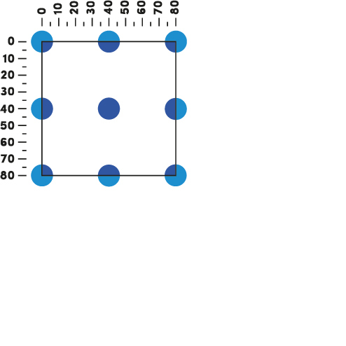 Laying diagram of the plates with Pedestal