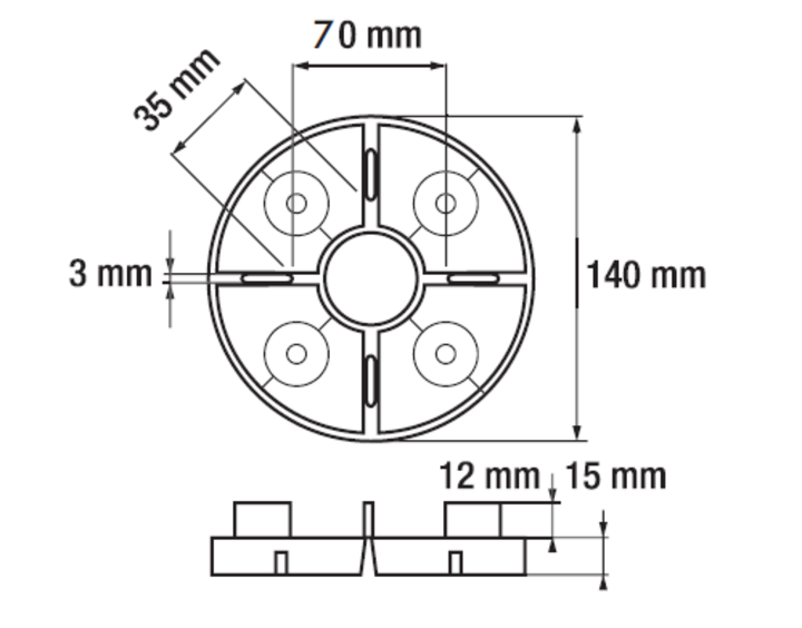 Soporte de suelo elevado EH15