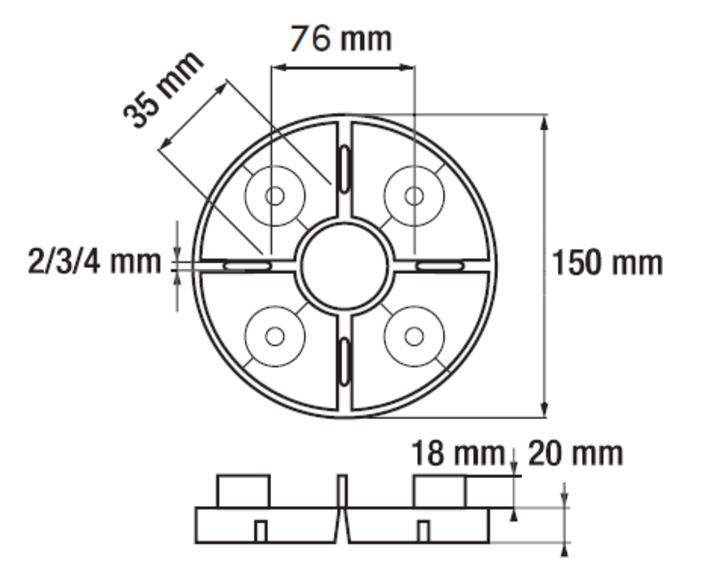 Raised floor support EH20