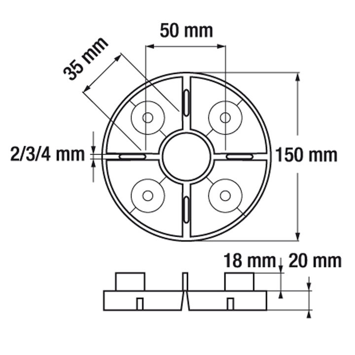 Raised floor support EH20 Raised floor support EH20