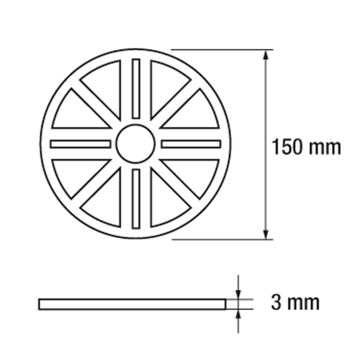 Calço de borracha LH3 para suporte