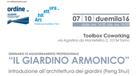 Seminario di aggiornamento professionale - "IL GIARDINO ARMONICO" - Torino