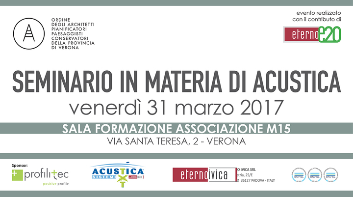 Seminario in materia di Acustica a Verona Seminario in materia di Acustica a Verona