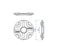 Crisscross NM head for aluminium joist