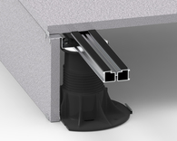 Vertical lining clip for laying mono, multi-size ceramic slabs and planks