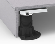 Vertical lining clip for laying mono, multi-size ceramic slabs and planks