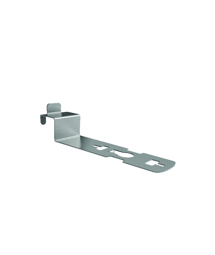 Vertical closure head clip for laying plates with aluminium joist
