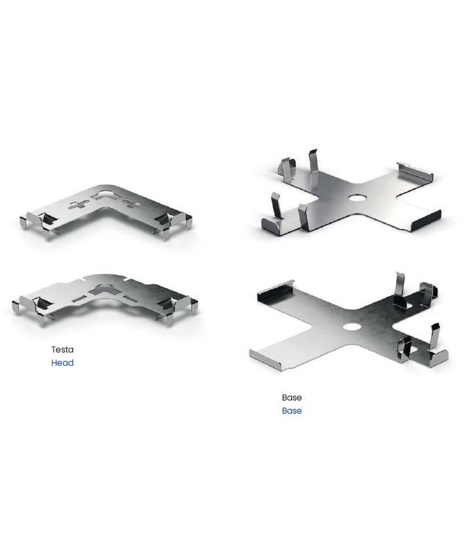 Vertical angular lining clip