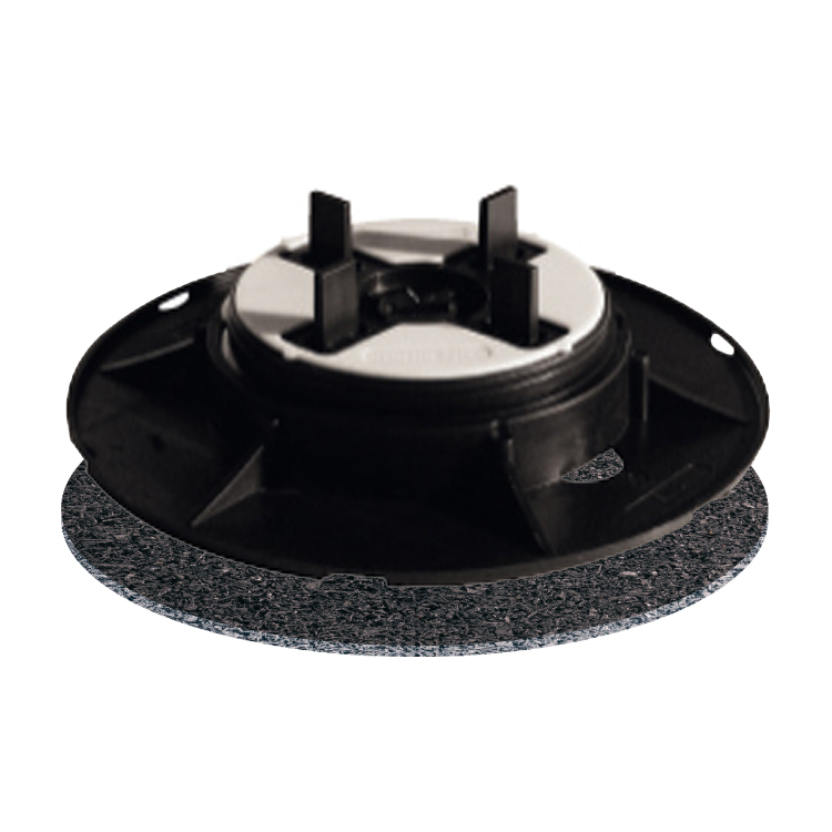 Pedestal de pavimento ajustable "NM SILENT" NMS 1 (28-43 mm) con cabezal bicomponente