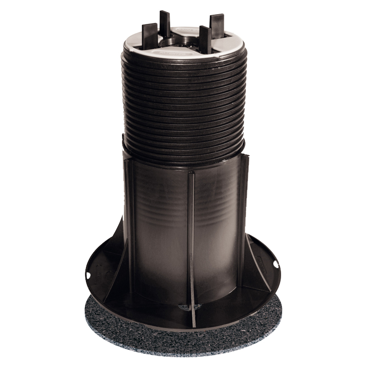 Pedestal de pavimento ajustable "NM SILENT" NMS 5 (153-273 mm) con cabezal bicomponente